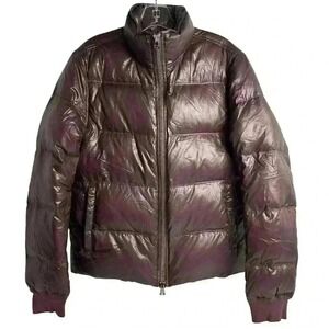 Theory Orion Kitchener Down Puffer Jacket Plum Purple Small Lightweight Down
